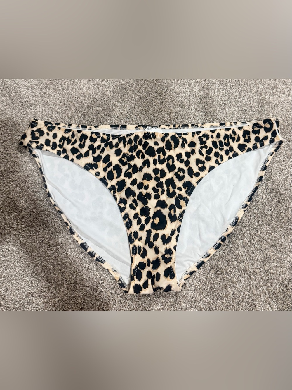 Old Navy Leopard Print Bikini Bottoms - Beige Black NWOT